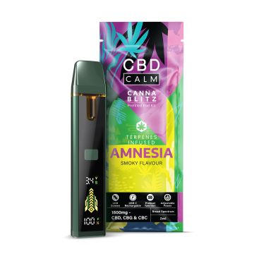 839117 Amnesia – CBD Terpenes 1800mg Prefilled Vape | CBD Calm 